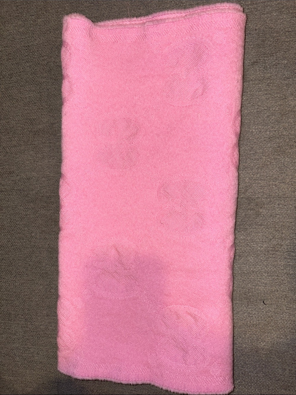 Gucci Pink Jacquard GG wool Logo Scarf - Picture 6 of 6